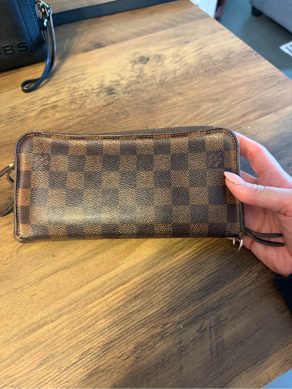 Louis Vuitton Brown Damier Canvas Zip-Around Wallet